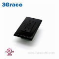 15 Amp Standard Black GFCI Outlet